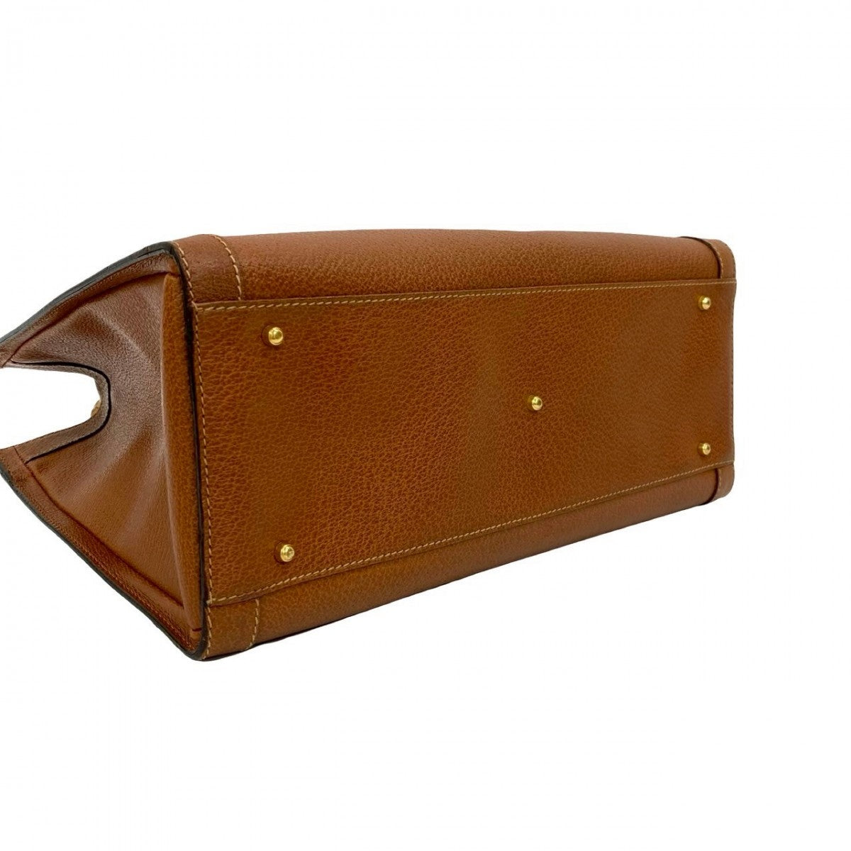 GUCCI Handbag leather Brown Bamboo