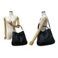 GUCCI Shoulder Bag leather black Bamboo Women Used Authentic