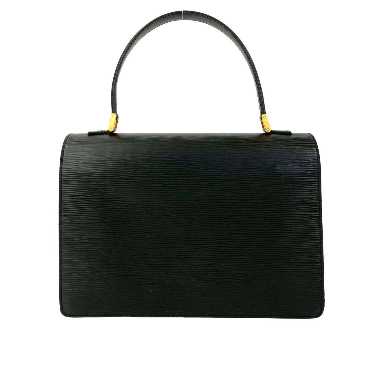 LOUIS VUITTON Handbag leather black Epi Concorde