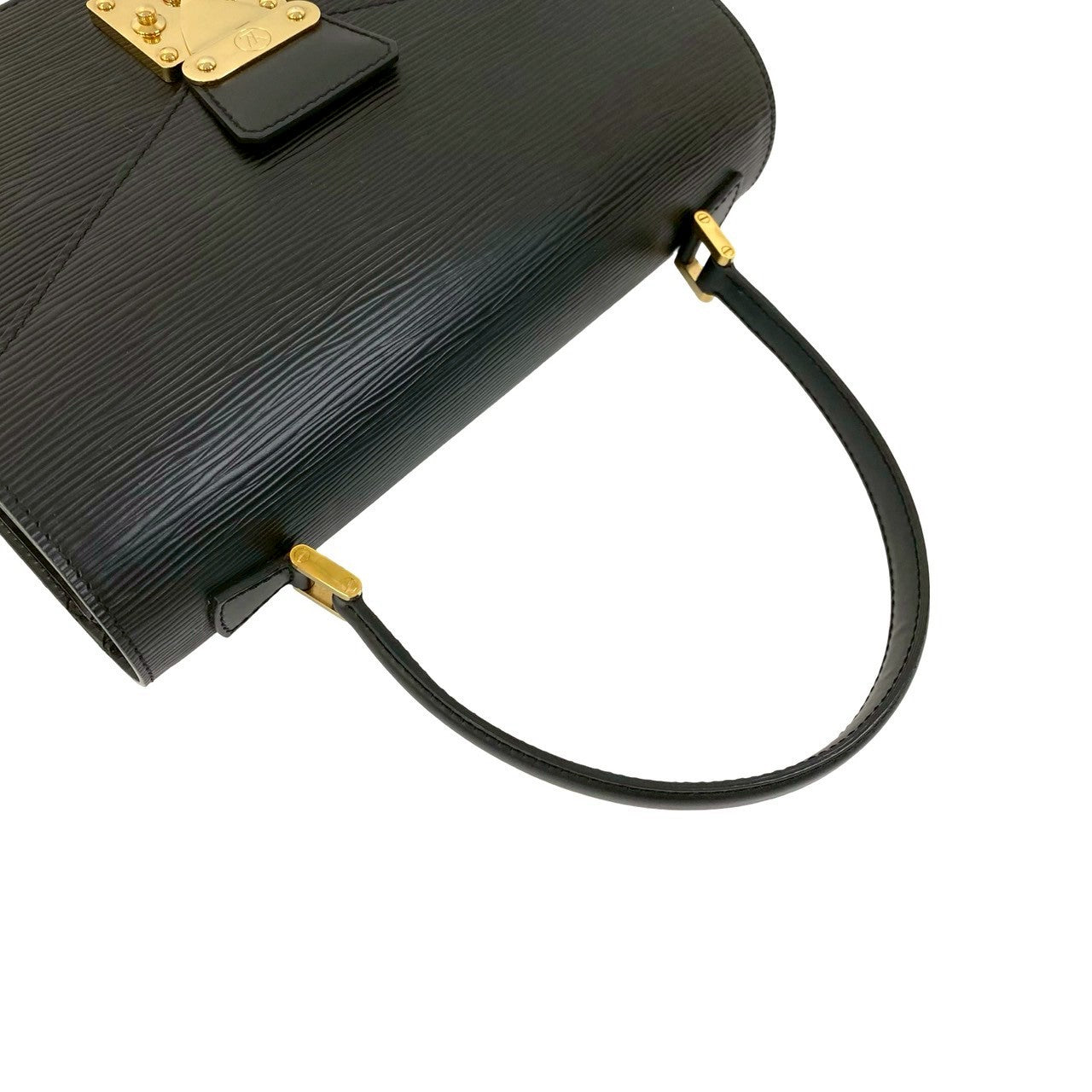 LOUIS VUITTON Handbag leather black Epi Concorde