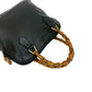 GUCCI Shoulder Bag leather black Bamboo