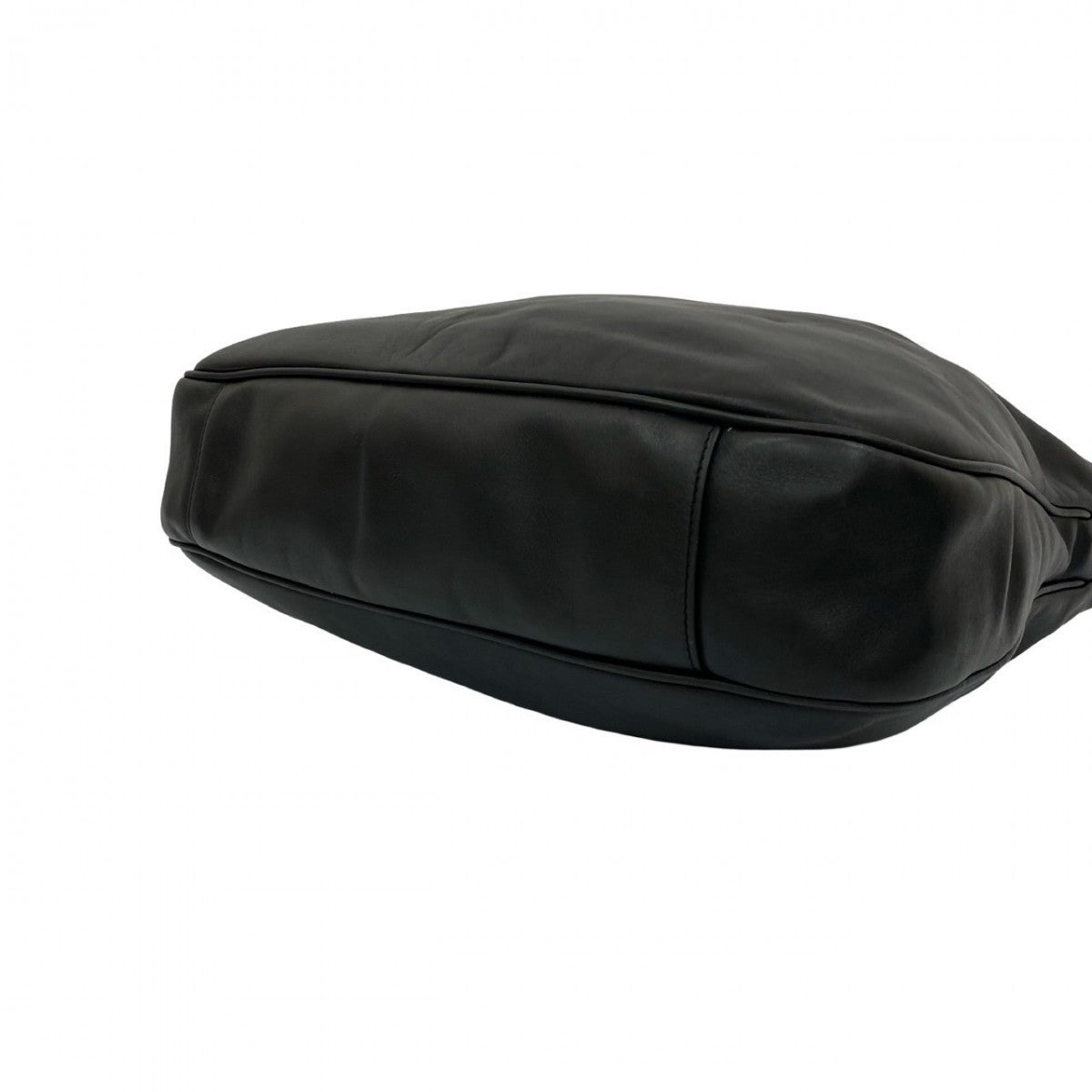 GUCCI Shoulder Bag leather black Bamboo