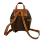 CELINE Backpack Leather, PVC Brown Macadam Blason Triomphe Pattern Women Used Authentic