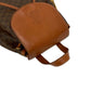 CELINE Backpack Leather, PVC Brown Macadam Blason Triomphe Pattern Women Used Authentic