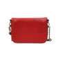 PRADA Shoulder Bag leather Red logo Metal Women Used Authentic