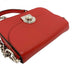 PRADA Shoulder Bag leather Red logo Metal Women Used Authentic
