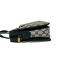 GUCCI Handbag Leather, PVC Navy logo Metal Sherry line Women Used Authentic