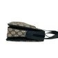 GUCCI Handbag Leather, PVC Navy logo Metal Sherry line Women Used Authentic