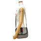 GUCCI Shoulder Bag leather Navy Sherry line