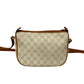 GUCCI Shoulder Bag Leather, PVC white GG logo Metal Sherry line Women Used Authentic
