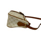 GUCCI Shoulder Bag Leather, PVC white GG logo Metal Sherry line Women Used Authentic