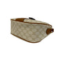 GUCCI Shoulder Bag Leather, PVC white GG logo Metal Sherry line Women Used Authentic