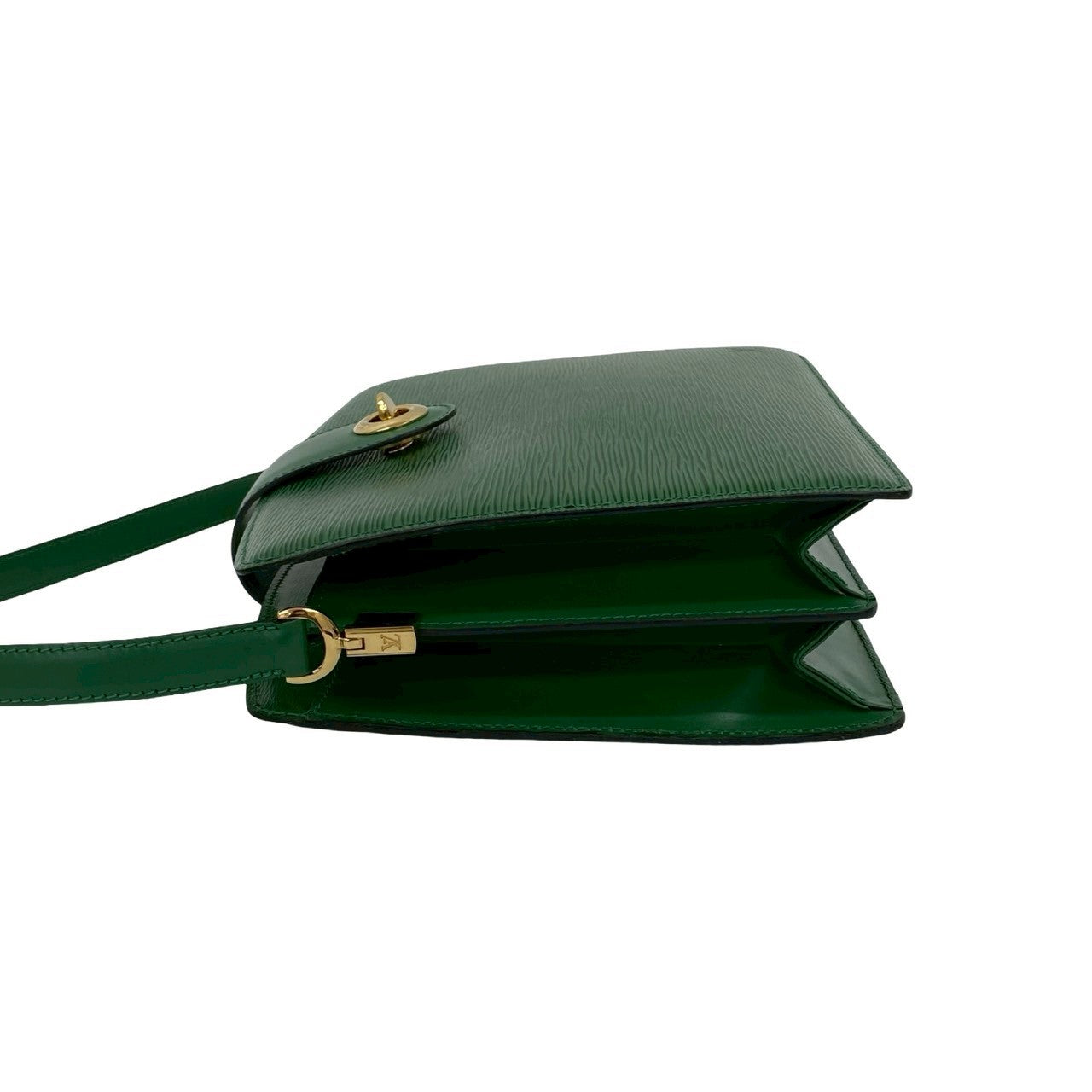 LOUIS VUITTON Shoulder Bag leather green Epi Capuchin