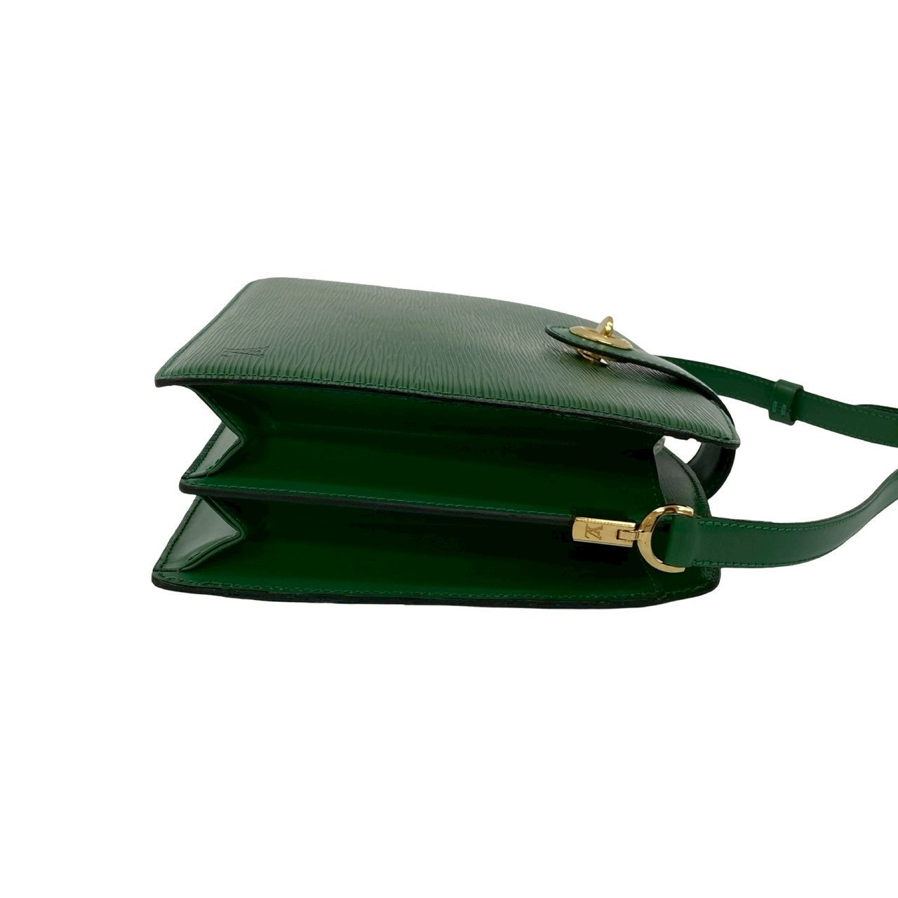 LOUIS VUITTON Shoulder Bag leather green Epi Capuchin