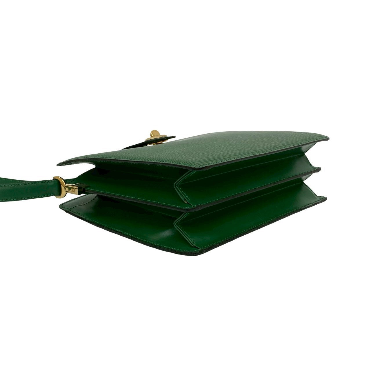 LOUIS VUITTON Shoulder Bag leather green Epi Capuchin