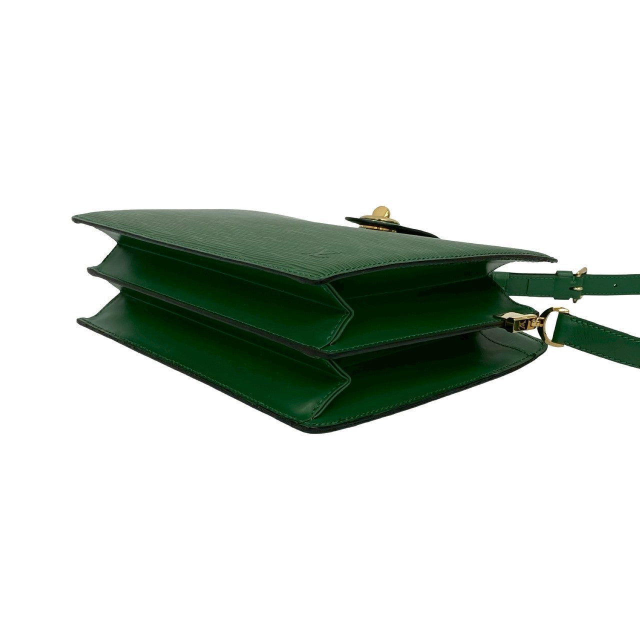 LOUIS VUITTON Shoulder Bag leather green Epi Capuchin