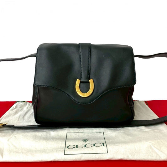 GUCCI Shoulder Bag leather black