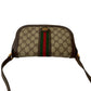 GUCCI Shoulder Bag Leather, PVC Brown GG logo Metal Sherry line Women Used Authentic