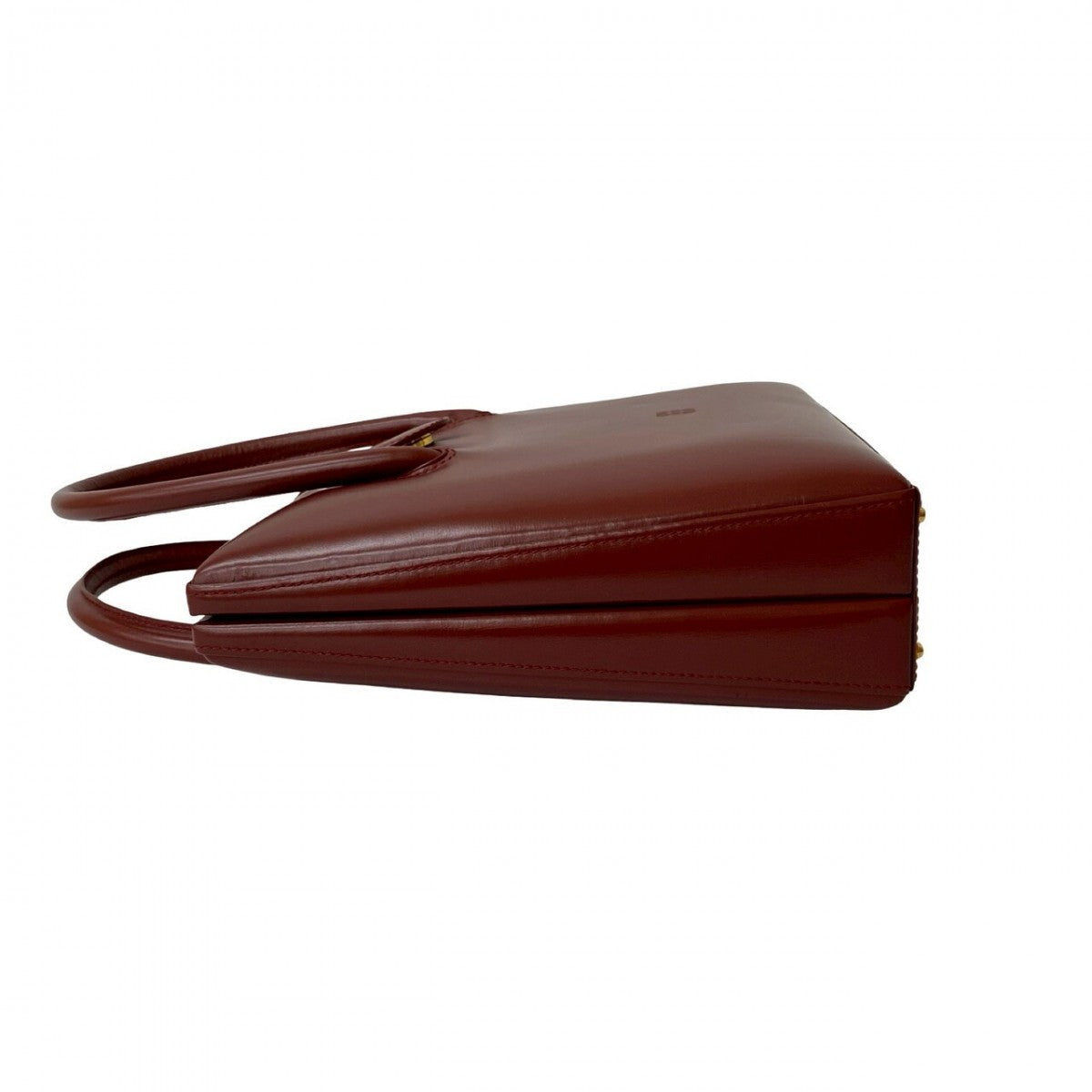 LOEWE Handbag leather wine-red Anagram logo Women Used Authentic