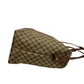 GUCCI Boston Duffel bag Leather, PVC Brown GG logo Metal Women Used Authentic