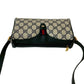 GUCCI Shoulder Bag leather Navy Sherry line