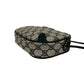 GUCCI Shoulder Bag Leather, PVC Navy GG logo Metal Sherry line Women Used Authentic