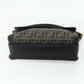 FENDI Zucca Canvas Shoulder Bag Black Brown