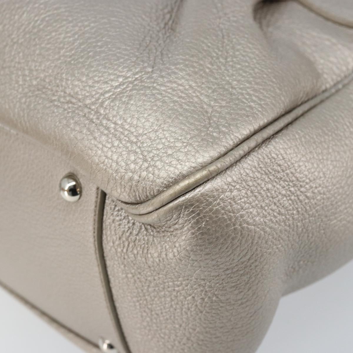Salvatore Ferragamo Hand Bag Leather Silver