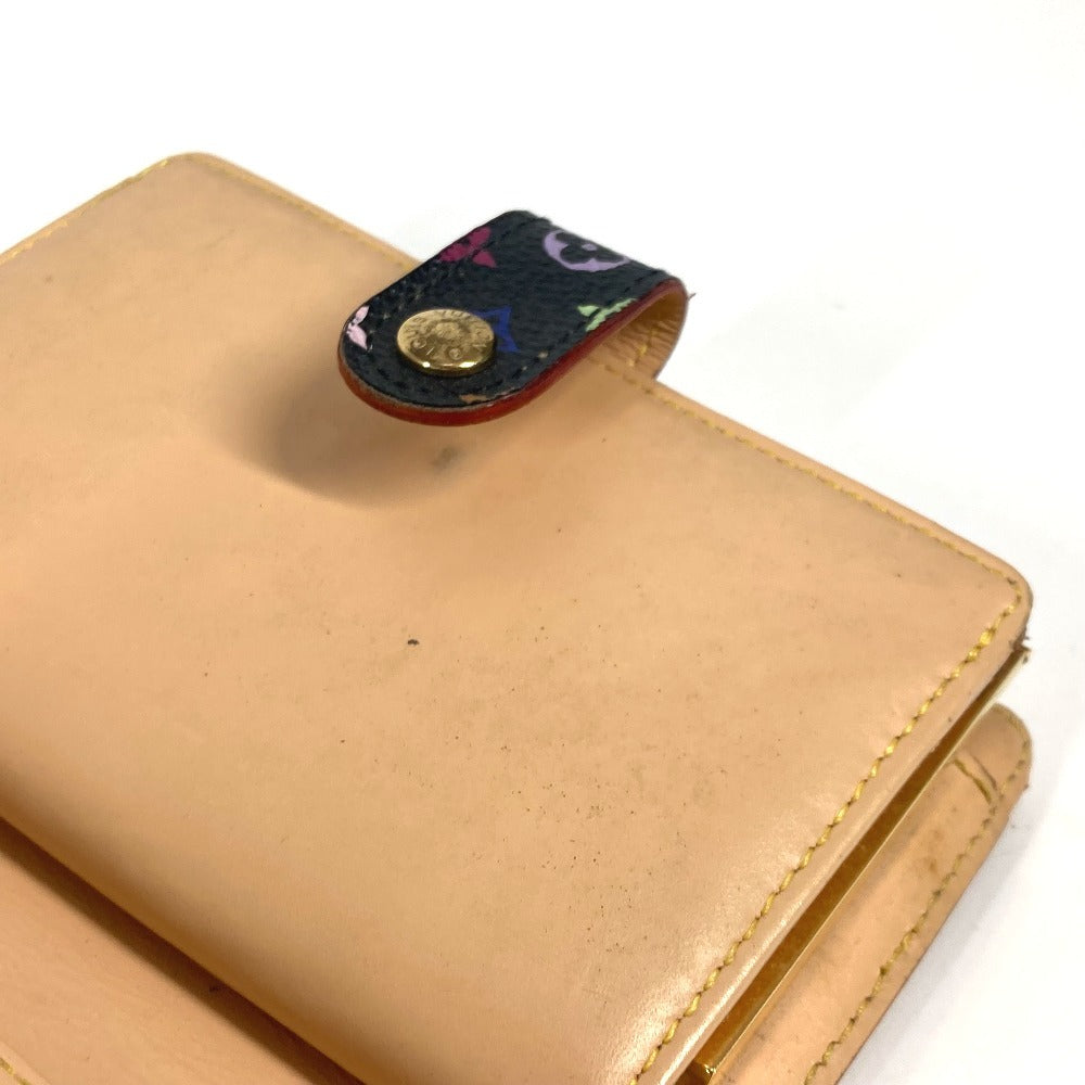 LOUIS VUITTON Folded wallet M92988 Monogram multicolor canvas black Monogram multicolor Porto Monevier Vienova Women Used Authentic