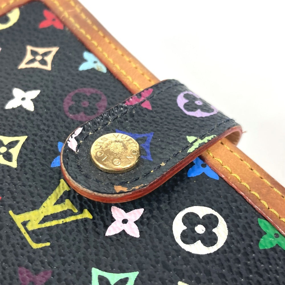 LOUIS VUITTON Folded wallet M92988 Monogram multicolor canvas black Monogram multicolor Porto Monevier Vienova Women Used Authentic