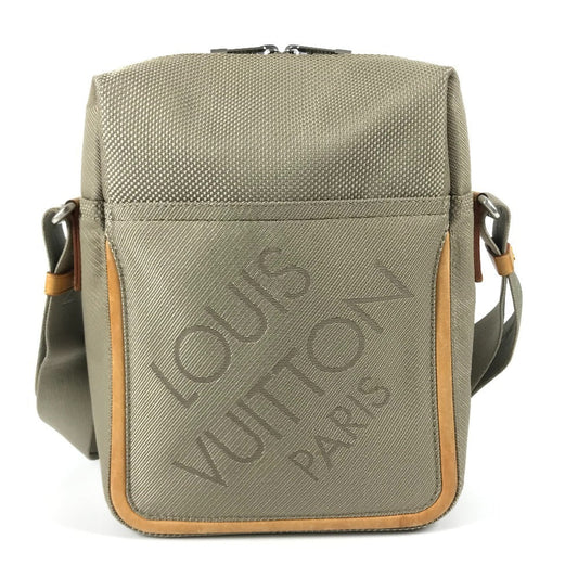LOUIS VUITTON Shoulder Bag M93041 Damier Jean Canvas gray Monogram Geant Sitadan unisex(Unisex) Used Authentic