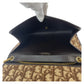 DIOR Canvas Shoulder Wallet on Chain Brown Beige Trotter Women Used Authentic