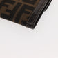 FENDI Zucca Canvas Long Wallet Black Brown