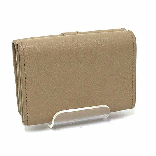 SAINT LAURENT Tri-fold wallet leather beige YSL Line Origami Tiny Wallet