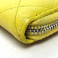 CHANEL Long Wallet Purse lambskin yellow Matrasse CC COCO Mark Women Used Authentic