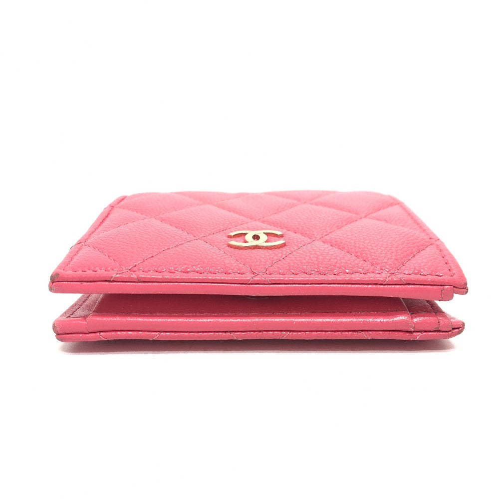 CHANEL Folded wallet AP3178 Caviar skin pink Matrasse Small flap wallet