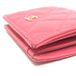CHANEL Folded wallet AP3178 Caviar skin pink Matrasse Small flap wallet