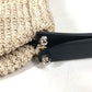 CHANEL Handbag canvas beige logo mesh Women Used Authentic