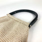 CHANEL Handbag canvas beige logo mesh Women Used Authentic