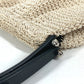CHANEL Handbag canvas beige logo mesh Women Used Authentic