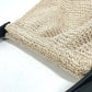 CHANEL Handbag canvas beige logo mesh Women Used Authentic