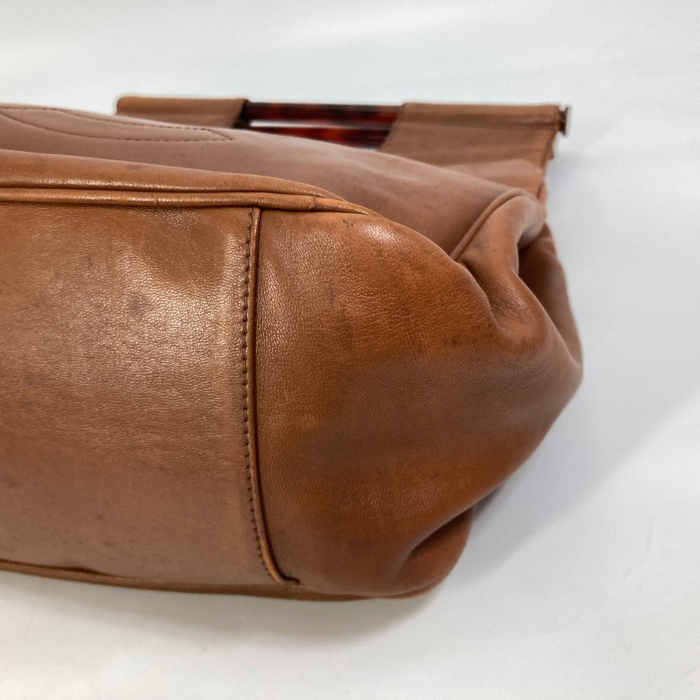 CHANEL Handbag leather Brown CC COCO Mark Women Used Authentic