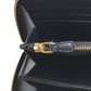 PRADA SAFFIANO ROUND ZIP LONG WALLET BLACK