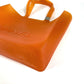 CHANEL Shoulder Bag rubber Orange logo big size