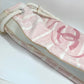 CHANEL Shoulder Bag cotton pink beach bag shoulder CC COCO Mark Border Pile
