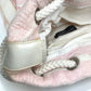 CHANEL Shoulder Bag cotton pink beach bag shoulder CC COCO Mark Border Pile