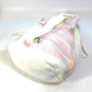CHANEL Shoulder Bag cotton pink beach bag shoulder CC COCO Mark Border Pile