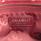 CHANEL Pouch canvas Red Bysy line logo Women Used Authentic