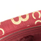 CHANEL Pouch canvas Red Bysy line logo Women Used Authentic