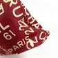 CHANEL Pouch canvas Red Bysy line logo Women Used Authentic